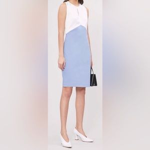 Ted Baker Zamelid Sleeveless Color Block Pencil Sheath Dress w Front Keyhole